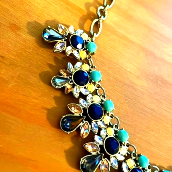 8"🩵 Bella & Jack Beautiful Queen of The Nile Bib Statement Necklace - Picture 4 of 6